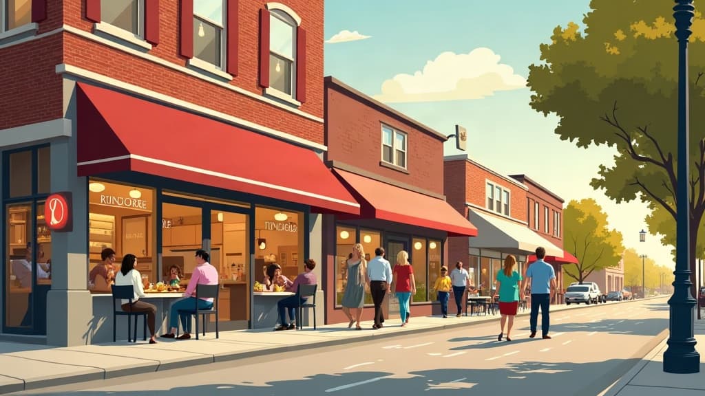 Editorial illustration: Date Night Restaurants in Wausau