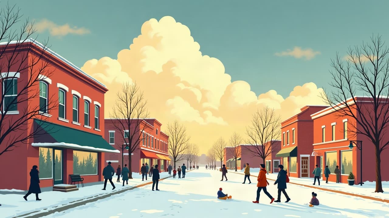 Editorial illustration: Winter in Wausau, WI: How Locals Get Through It